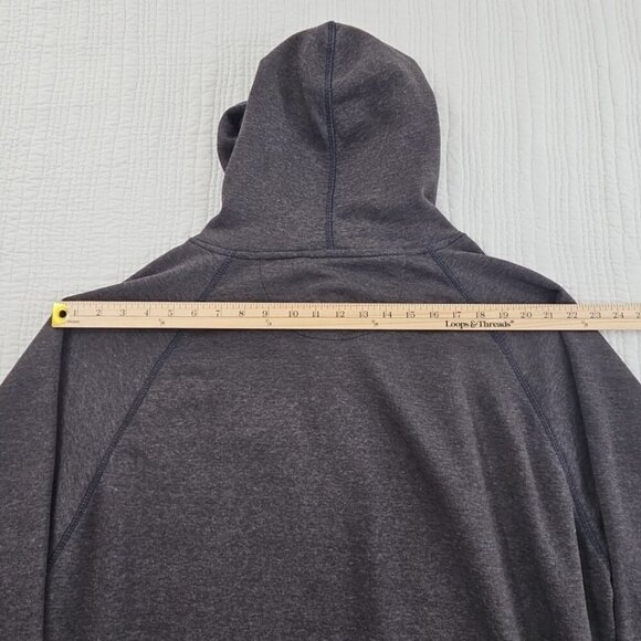 NWT Stitches Atlanta Braves MLB Men's X-Large V-Neck Hooded Grey Sweatshirt NEW - Picture 12 of 16